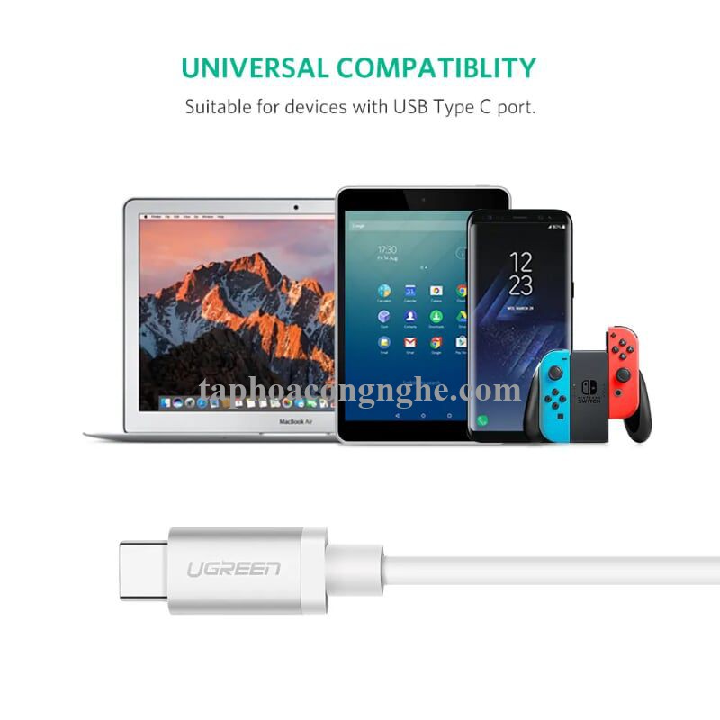 Ugreen 10680 0.5M màu bạc Cáp TypeC (3.1) Data cao cấp US161 30010680